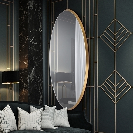 091274 Зеркало овальное 80X170 золото Schuller Aries - Вид №1