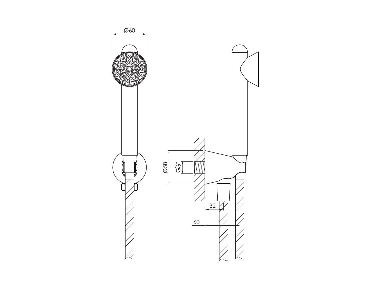 Смеситель для душа из нержавеющей стали с ручным душем JEE-O конус ARCH-00050559 - Вид №5