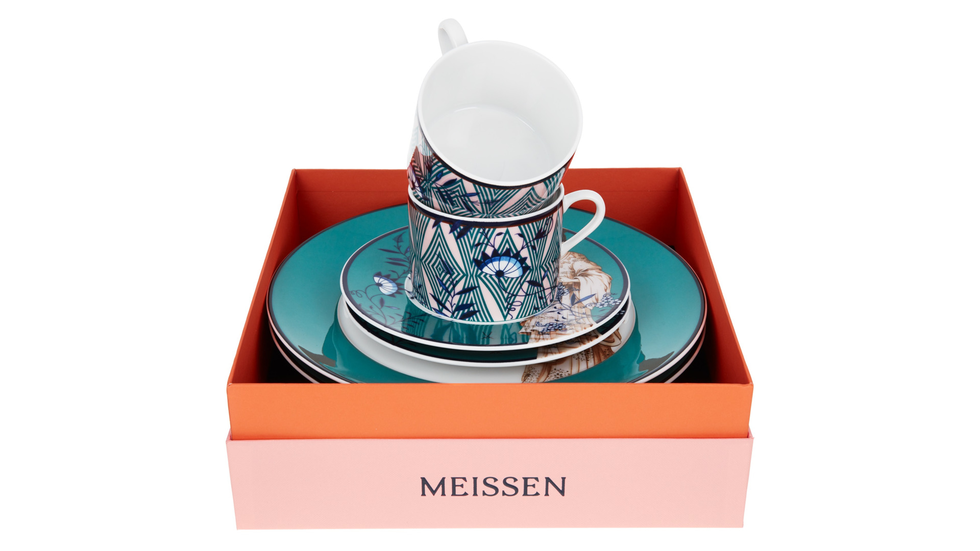 10663829 Meissen Набор кофейный Meissen "Коллаж. Благородный Китай" на 2 персоны 6 предметов, п/к Фарфор  - Вид №4