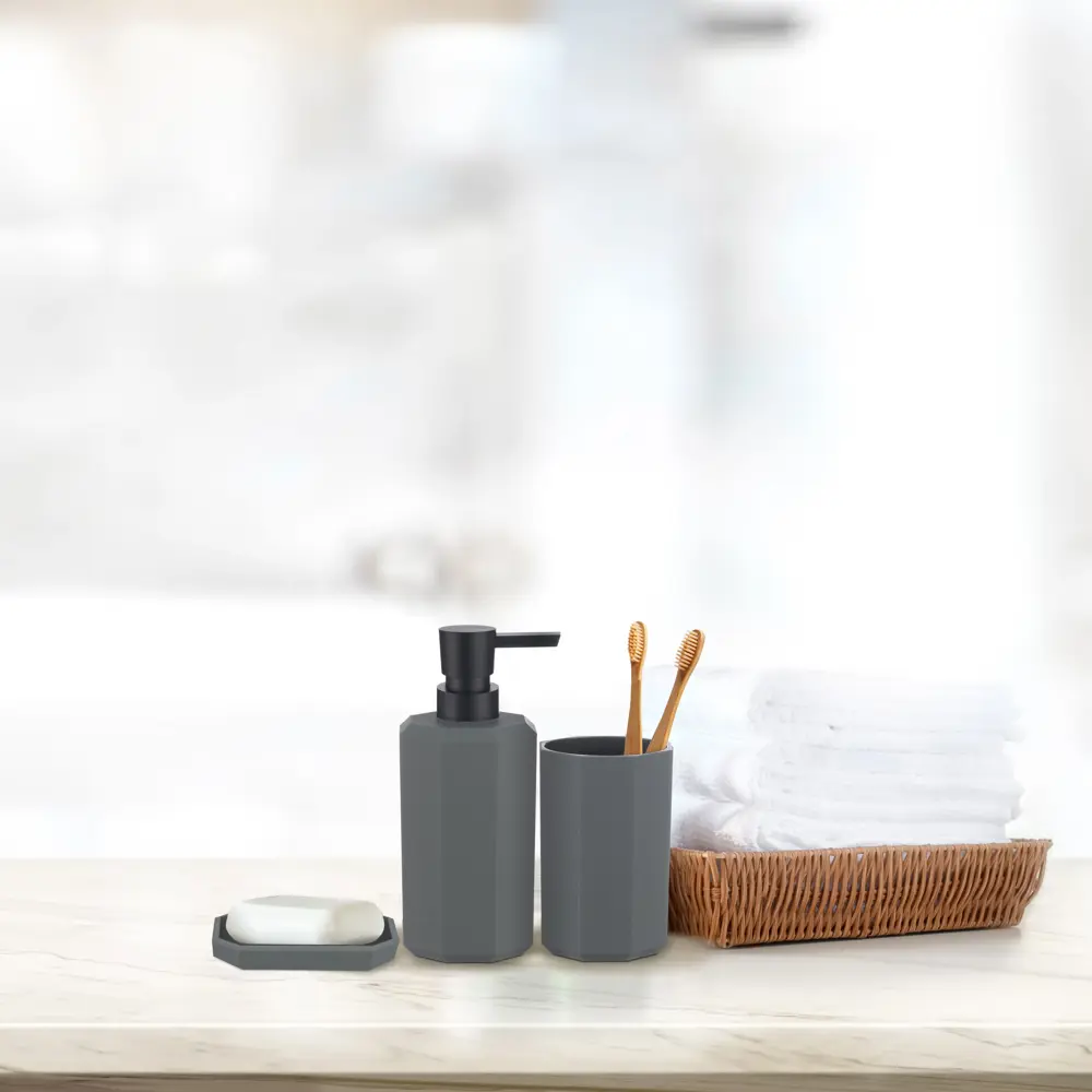 Стакан для зубных щёток SWENSA Grid — стильный органайзер для ванной 89350264 STLM-1495291 - Вид №1