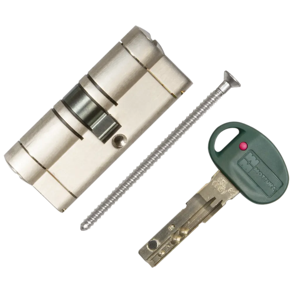 Цилиндр Mottura Champions 31 C31D363601C5, 31x10x31 мм, ключ/ключ, цвет матовый никель STLM-2120054 - Вид №1