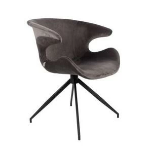 Кресло Mia серое под бархат