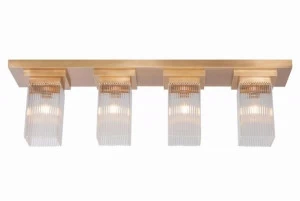 Patinas Lighting Потолочный светильник из латуни и стекла Monaco