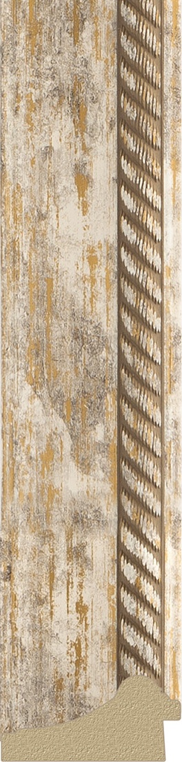 BY 3407 Зеркало с фацетом в багетной раме - прованс с плетением 70 mm EVOFORM Exclusive - Вид №3