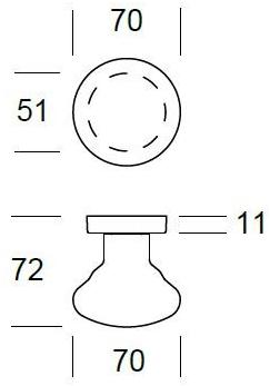 Reguitti Дверная ручка из нержавеющей стали Attival A214pfl52** - Вид №2