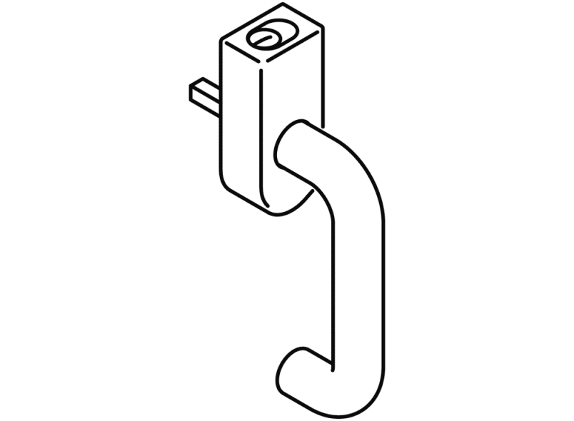 111PBFGA.1 оконная ручка HEWI Edition matt | Polyamid  - Вид №8