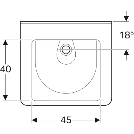 128660000 Раковина Geberit Renova Comfort Square, безбарьерная Geberit  - Вид №21