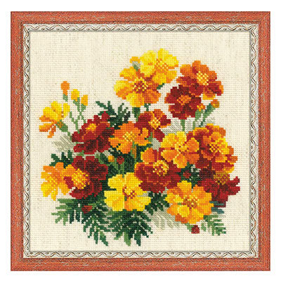 1556 Набор для вышивания Бархатцы 20 х 20 см RIOLIS Сотвори Сама 