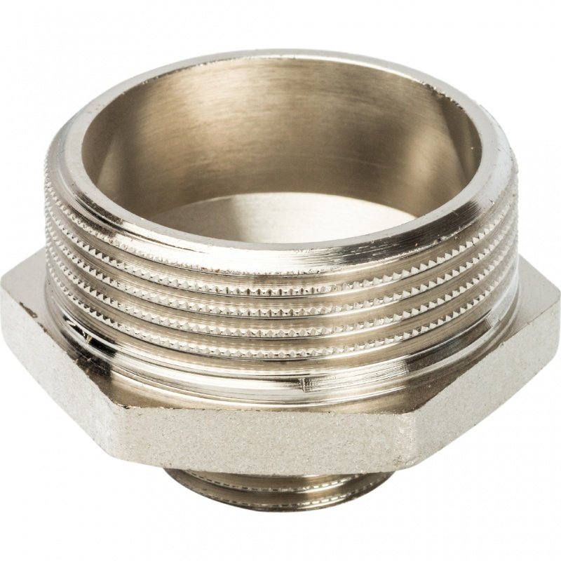 Ниппель переходной НН 1 1/2х3/4" никель STOUT SFT0004011234 - Вид №1
