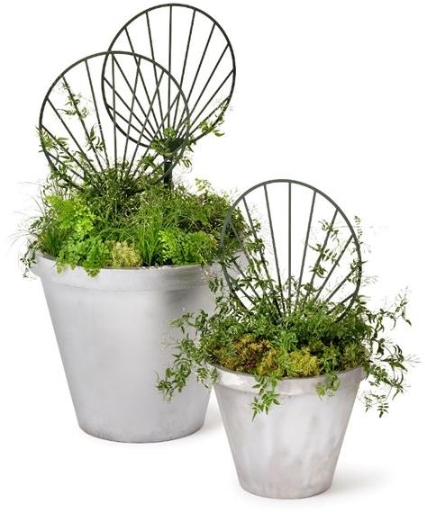 Nola Industrier Кашпо для общественных мест из оцинкованной стали с решеткой  Ö16-04bs  - Вид №1