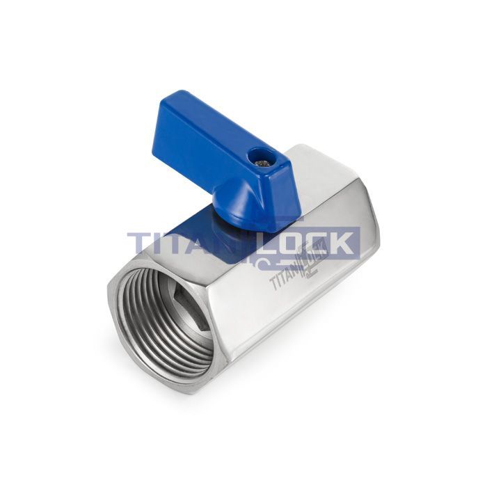 Шаровый кран мини ВР-ВР, резьба BSP 1", нерж. сталь, TL1MBV-FF TITAN LOCK  - Вид №2