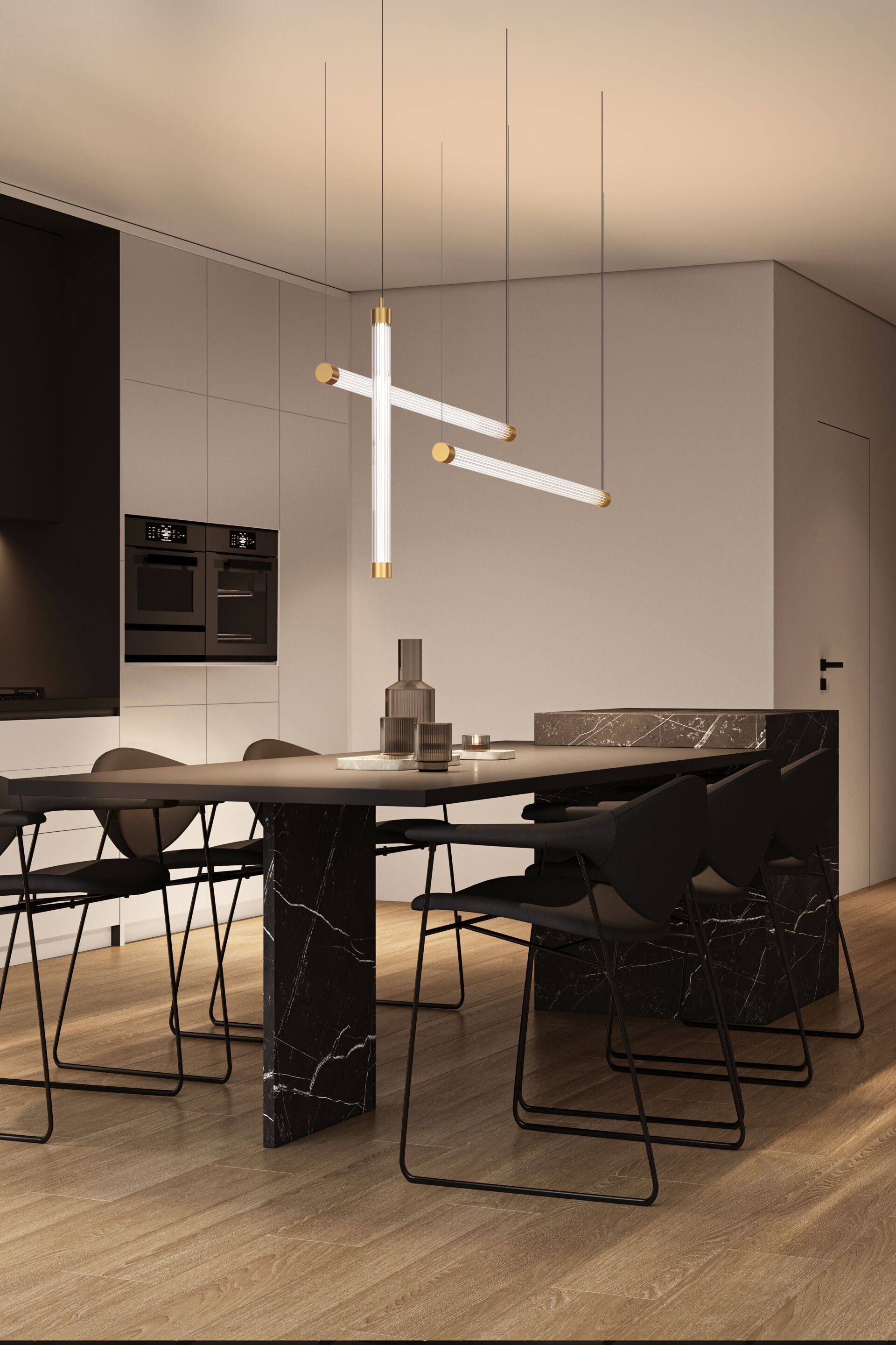 Подвесной светильник из боросиликатного стекла Euroluce Lampadari текстура ARCH-00035908 - Вид №3