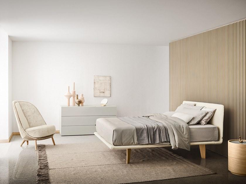 PIANCA Двуспальная кровать из ткани с мягким изголовьем sun-id-1448371 - Вид №1