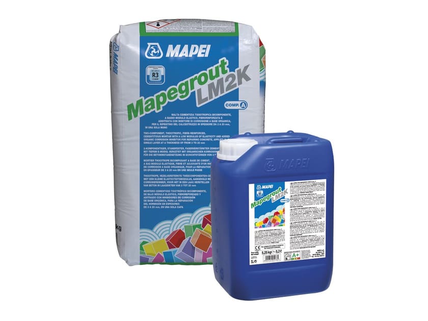 Фиброзно-усиленный двухкомпонентный тиксотропный цементный раствор MAPEI восстановление бетона ARCH-00061695