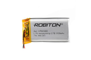 15949043 Аккумулятор LP603060 3.7В 1100mAh PK1 14067 Robiton