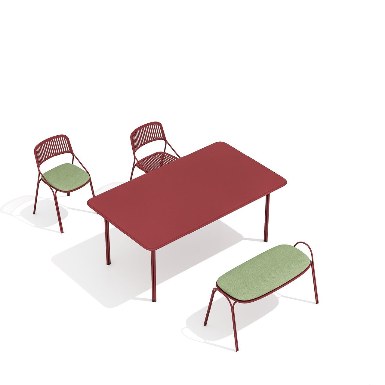 Прямоугольный стальной стол с порошковым покрытием BABEL D Jos ARCH-00082647 - Вид №4