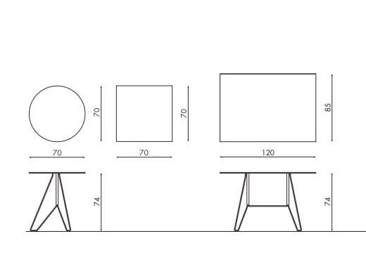 Квадратный садовый стол YDF журнальные столики ARCH-00028163 - Вид №2