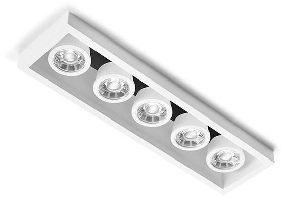 Tecnico Полувстраиваемый точечный светильник прямоугольной формы из гипса  T235 - t236  - Вид №1