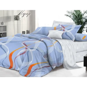 91387046 Комплект постельного белья Эльф Bella Vita Luxe 1193-Муар, евро, бязь, разноцветный STLM-1038902
