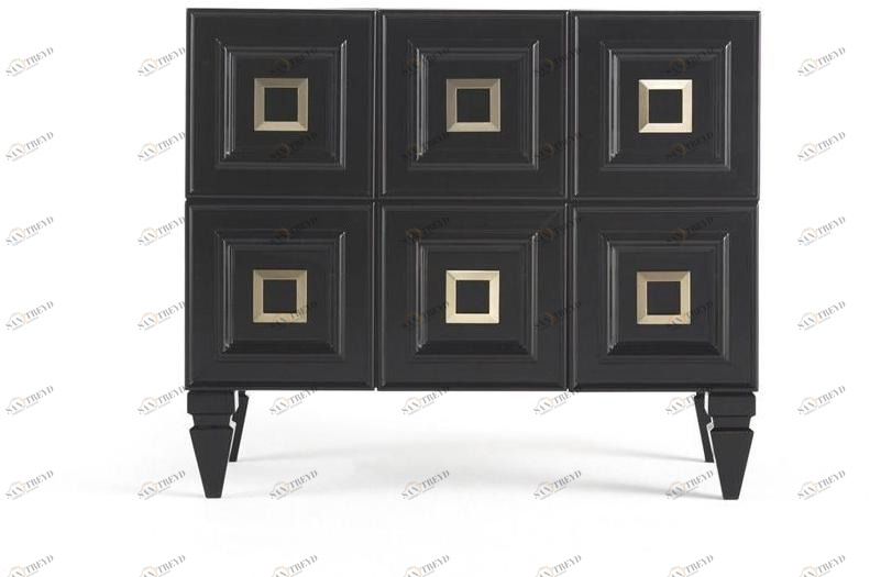 Gianfranco Ferré Home Прикроватная тумбочка из бука прямоугольная с ящиками Perry sun-id-1409128