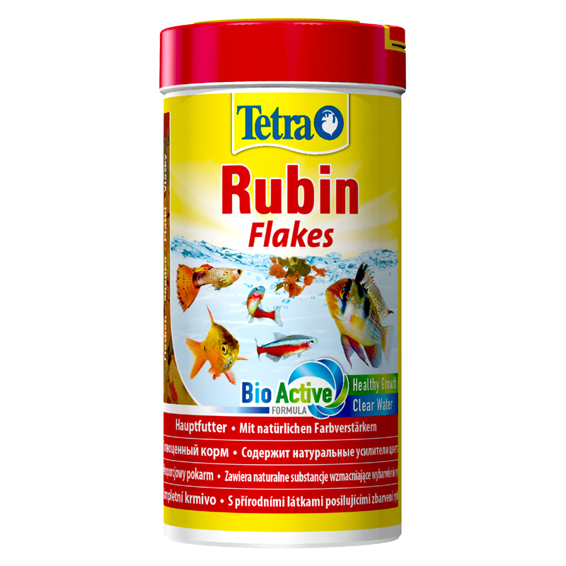 Т00017309 Корм для рыб Rubin в хлопьях для улучшения окраса всех видов рыб 250мл TETRA 