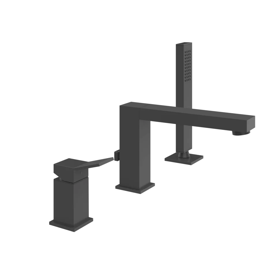 Смеситель для ванны-смеситель для душа 53037 299 Gessi Rettangolo k МАТОВО-ЧЕРНЫЙ 53037299