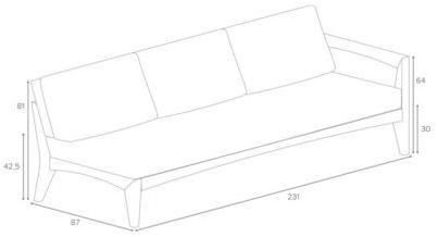 Royal Botania Мягкий 3-х местный диван из ткани Zenhit sun-id-1361519 - Вид №7