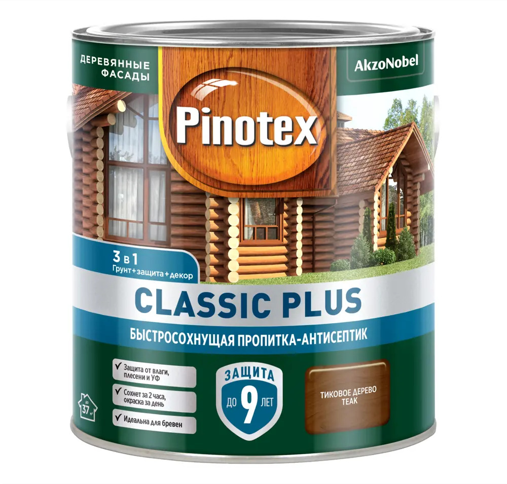 90359973 Пропитка древесины PINOTEX 0С 00025068 полуматовый тик 2.5 л STLM-0853568