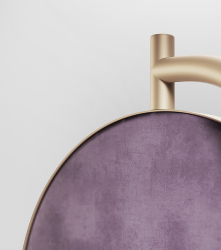 Secolo Giove Напольное вращающееся зеркало с мраморной основой  Standard, сатинированная сталь, отделка тканью Standard  - Вид №2