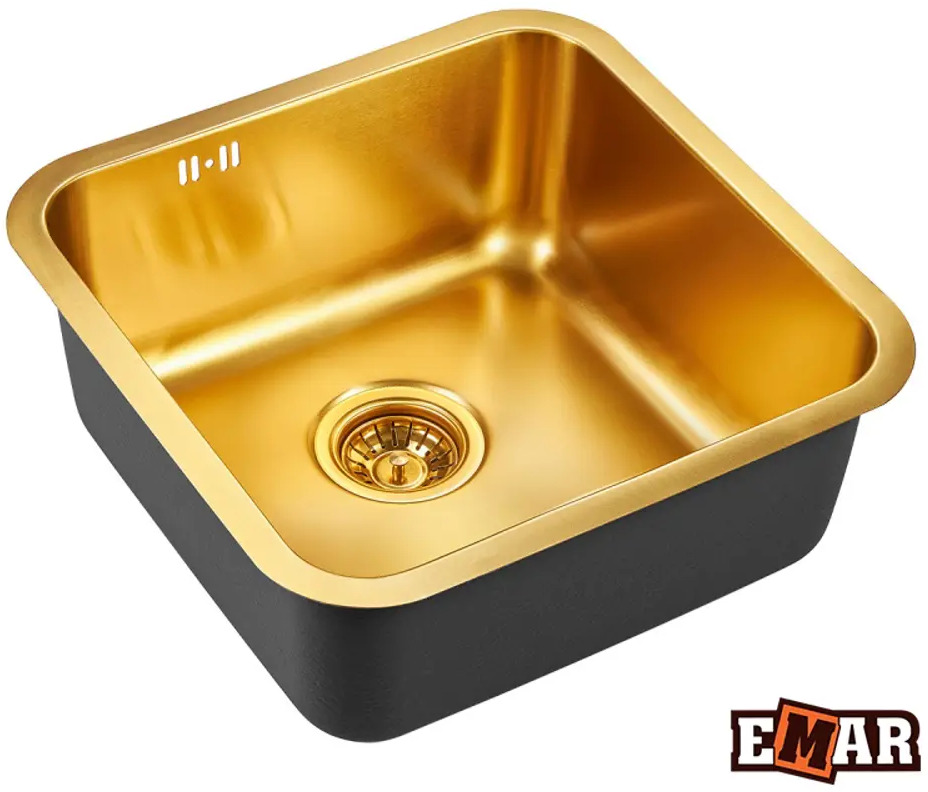 90589129 Мойка универсального монтажа Emar Nano golden 45x50x18 см нержавеющая сталь цвет золото STLM-0866480
