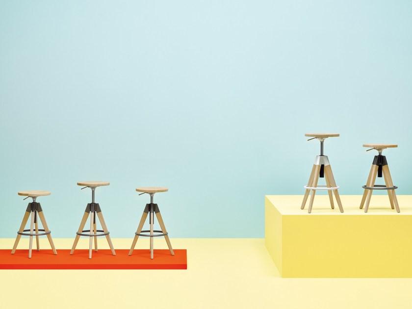 Pedrali Табурет поворотный из дуба с газлифтом Arki-stool Arkw6 - Вид №7