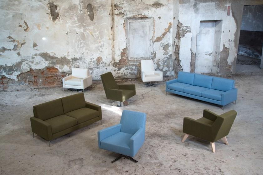 Domingo Salotti Мягкое кресло из ткани в современном стиле с 4 спицами для контракта Boston sun-id-1486369 - Вид №3