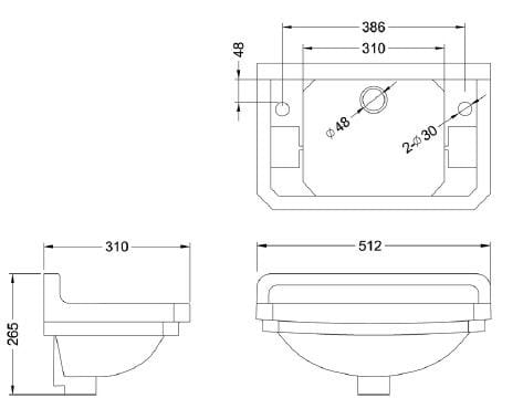 Стиральная машина для рук с держателем для полотенец Burlington Эдвардианская ARCH-00122703 - Вид №3