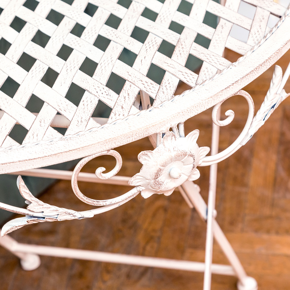 Складной столик кофейный белый антик «Ницца» BYOBJECT  130179 Белый Object Desire  - Вид №2