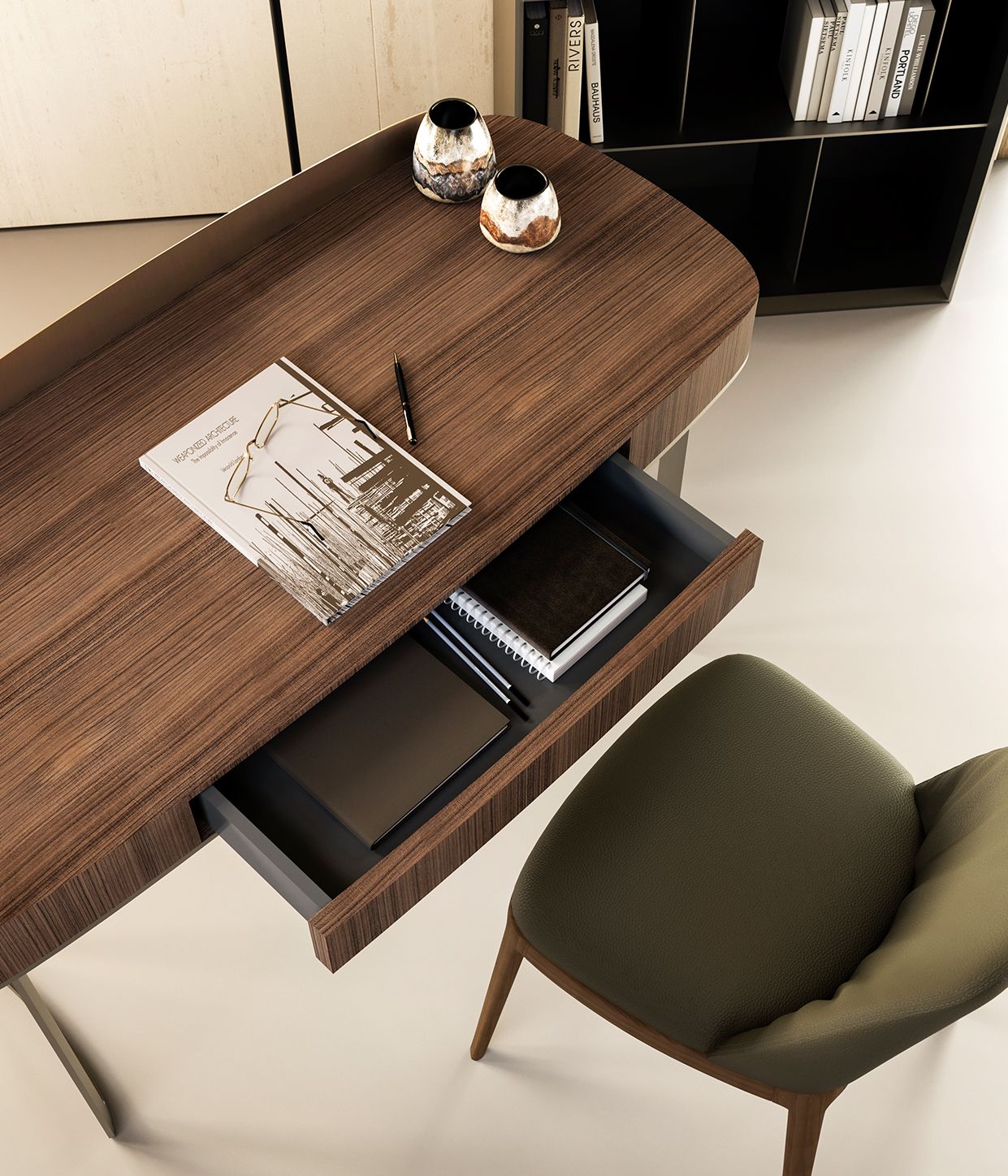 Деревянный письменный стол с ящиками EFORMA Lyra ARCH-00038024 - Вид №1