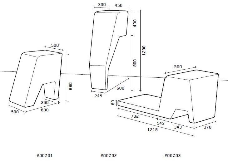 Prooff Низкий офисный стул с тканевой обивкой  007  - Вид №4