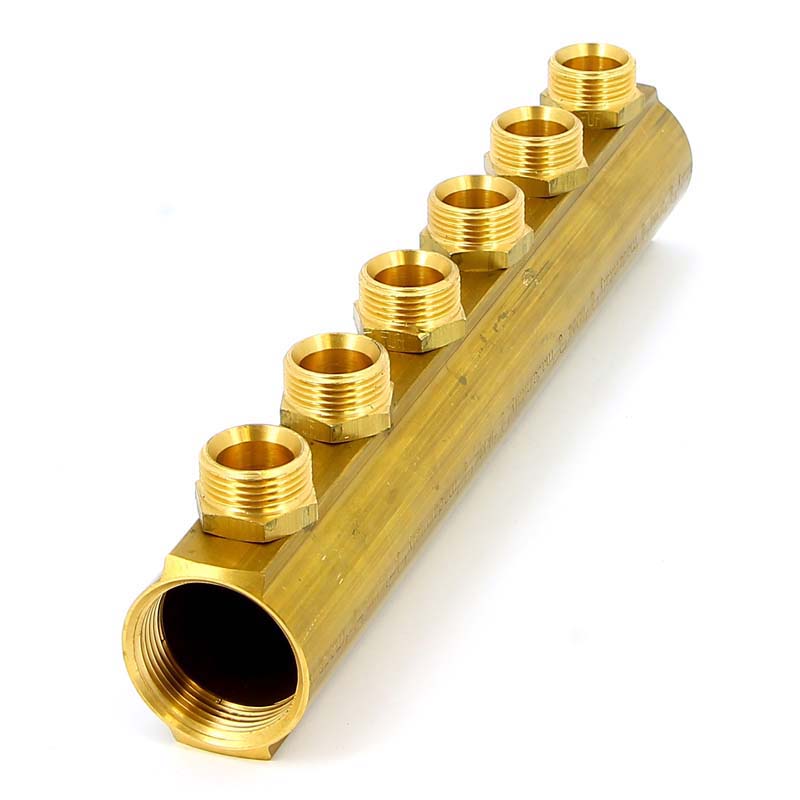 Коллектор ВВ 1"1/4 магистральный TIEMME 6 выходов 3/4"ЕК 50мм 1970043 - Вид №2