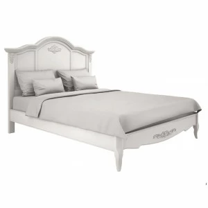 Кровать двуспальная с жесткой спинкой 160х200 белая Aletan АЛЕТАН ALETAN - PROVENCE 177771 Молочный