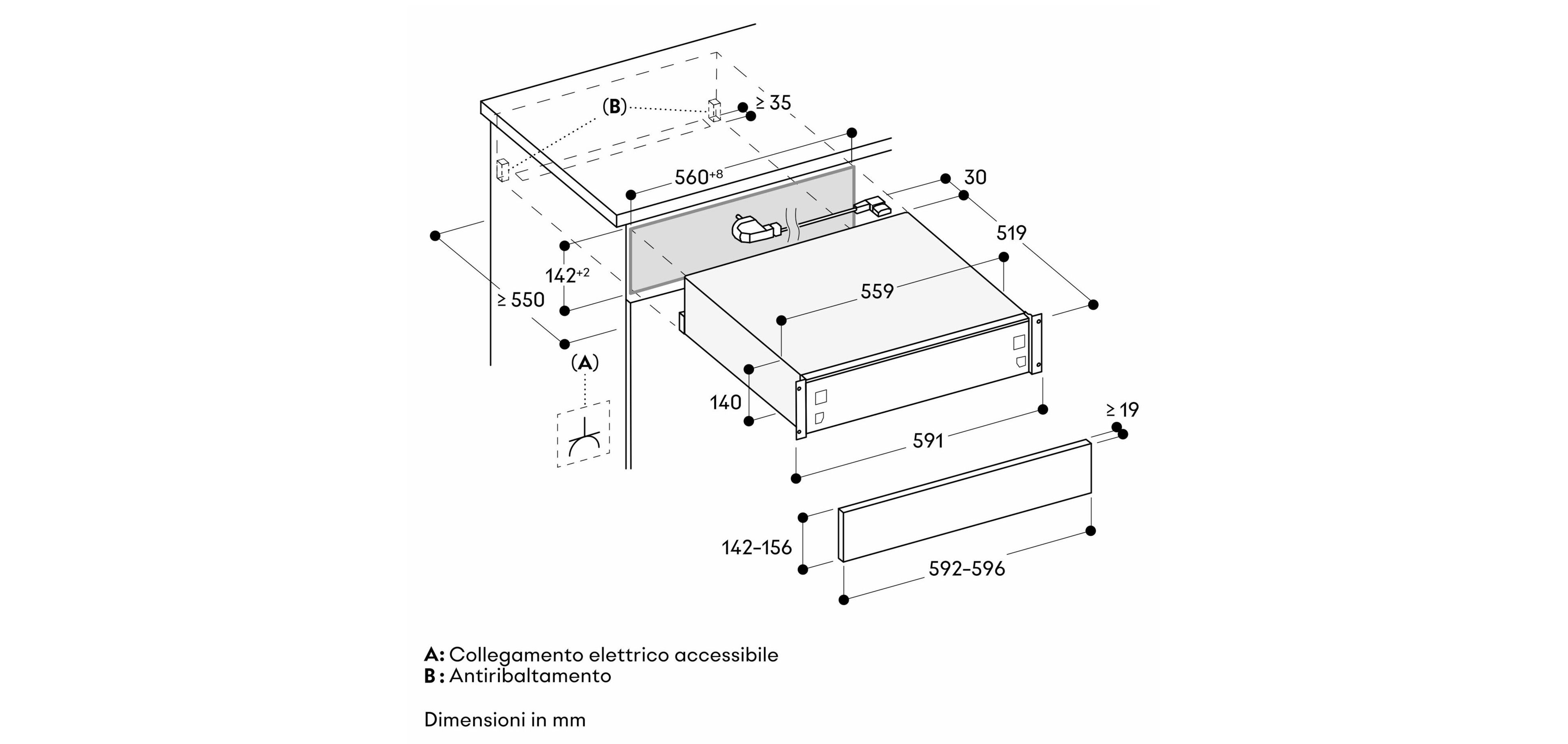 Встраиваемый подогреватель еды из нержавеющей стали GAGGENAU Expressive ARCH-00130797 - Вид №2