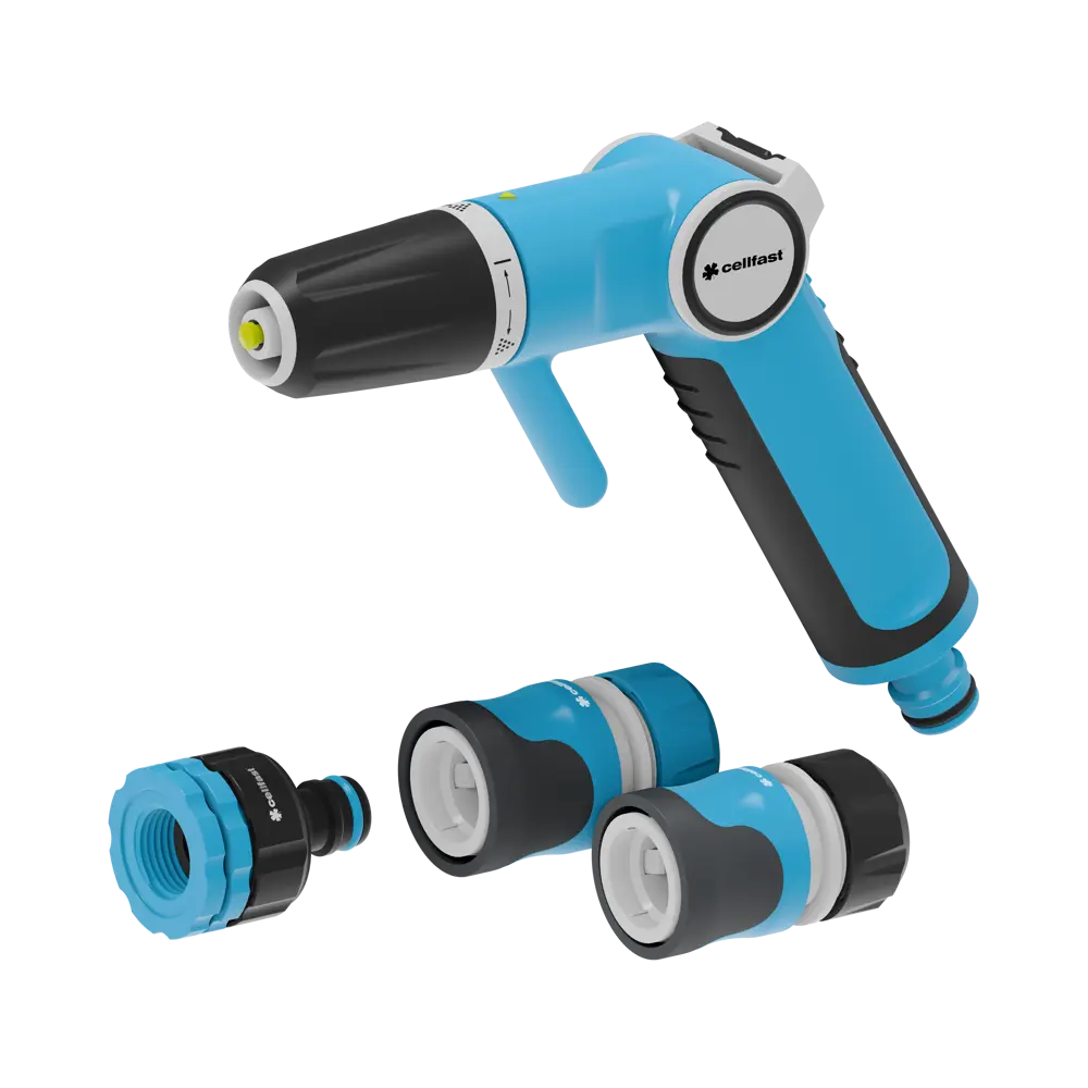 Набор Пистолет для полива Cellfast Eco Plus с коннекторами 1/2" 2 режима STLM-2139581 - Вид №5