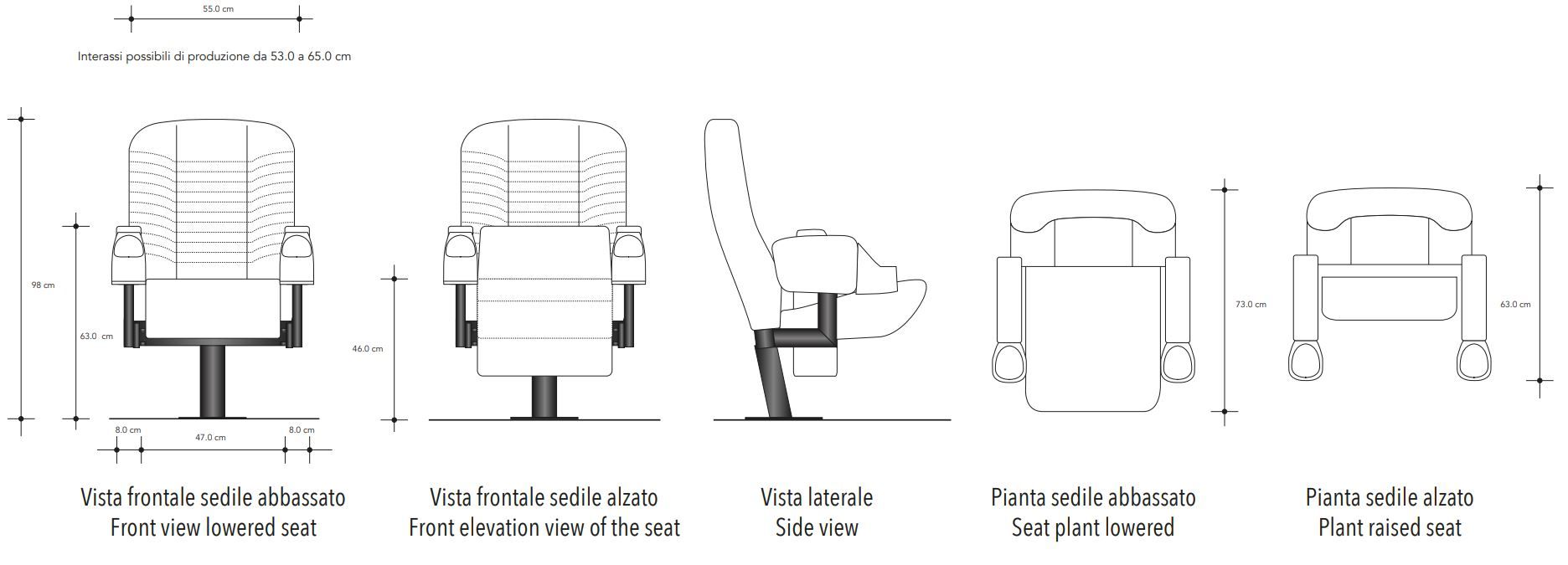 Тканевое кресло для кинотеатра CINEARREDO CONFORT ARCH-00123259 - Вид №7