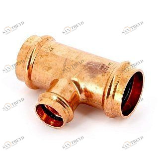 Тройник пресс 42x28x42 медный IBP P513004228042