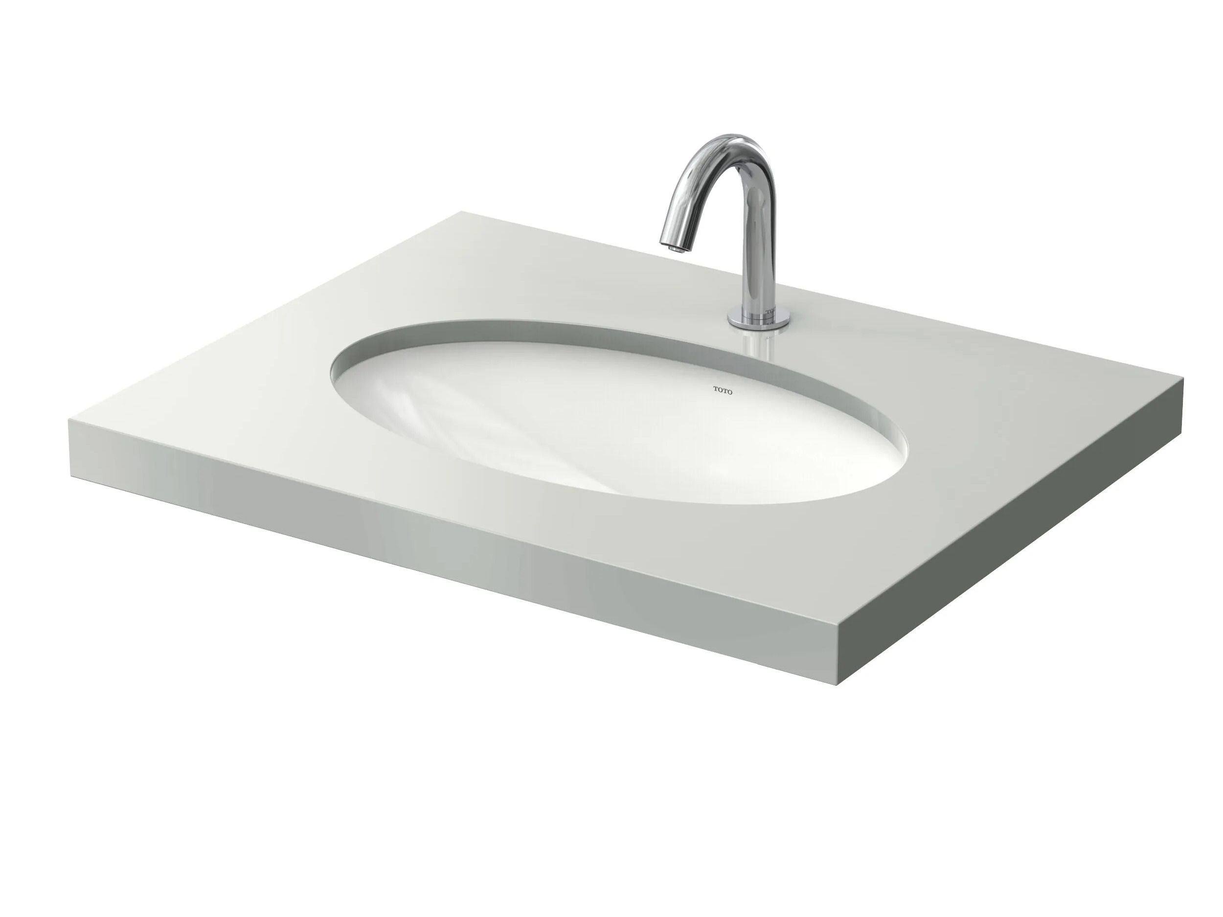 Керамическая овальная подводная раковина TOTO WU LW1505JUYW/F#W / LW1506JUYW/F#W ARCH-00064150 - Вид №3