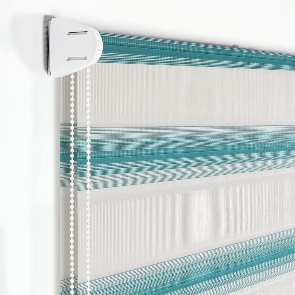 Штора рулонная день-ночь Palermo 200x250 см бирюзовая MIAMOZA Д/н Palermo STLM-2106604 - Вид №1