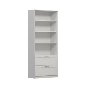 91847510 Стеллаж Vmg industry 2 ящика 78.2x190x34.8 см нагрузка до 12 кг ЛДСП цвет белый STLM-1439608