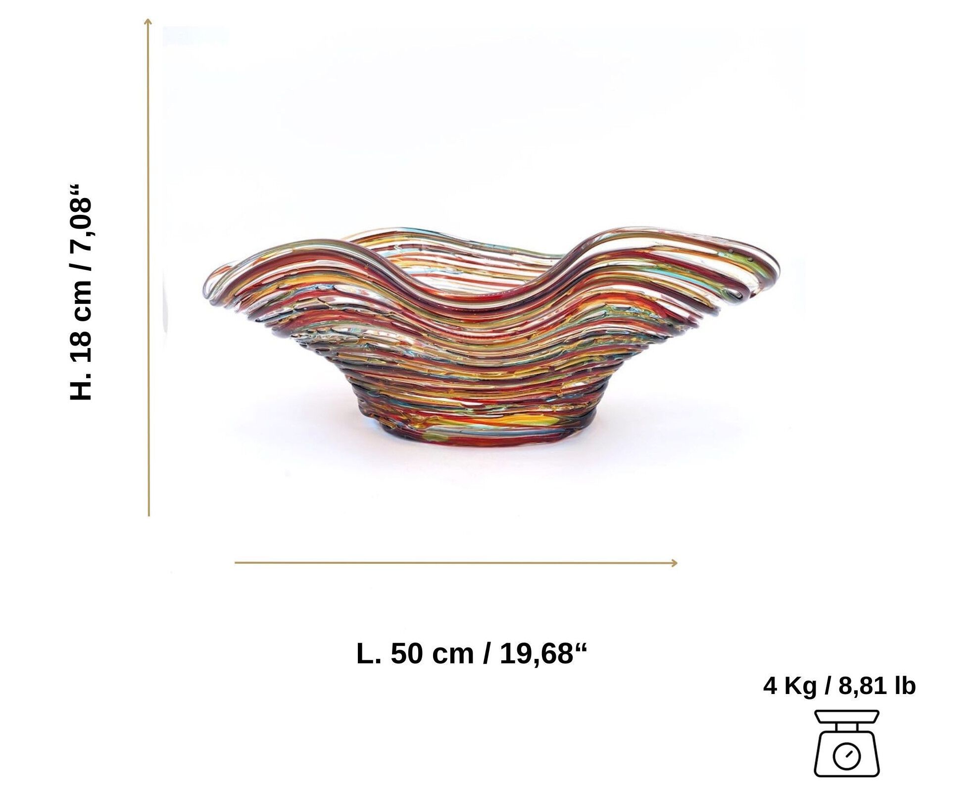 Центральные элементы из муранского стекла ручной работы YourMurano Wired Bowls ARCH-00100985 - Вид №8