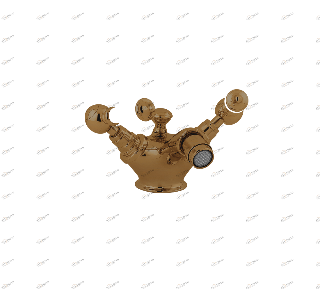 Gentry Home Смеситель для раковины мостик на 2 отверстия 200мм Berkeley Бронза GH101838 