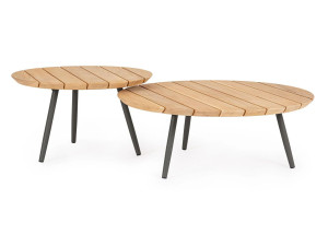 Круглый стол из тикового дерева