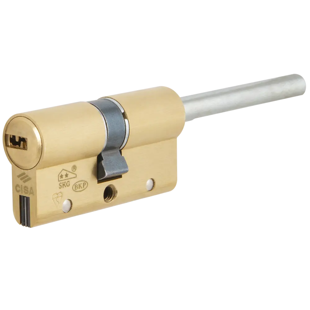 Цилиндр Cisa Astral S ОА3S7-07.00, 25x10x25 мм, ключ/шток, цвет латунь, без вертушки STLM-2073338