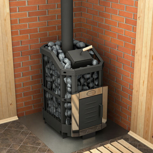 Печь для бани Кирасир aTmos 20 Finka с закрытой каменкой Santreyd 4607 - Вид №1